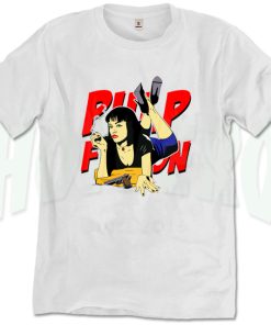 Mia Wallace Pulp Fiction Smoking T Shirt