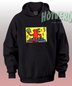 American Pop Art DJ Dog Dancing Urban Hoodie Style