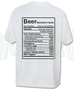 Beer Nutrition Facts Urban T Shirt