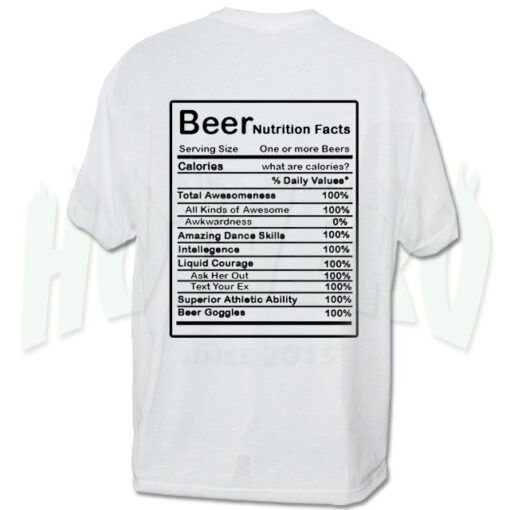 Beer Nutrition Facts Urban T Shirt