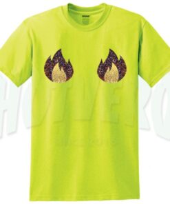 Boob Glitter Fire T Shirt Cute Urban Clothing