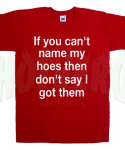 If You Can't Name My Hoes Slogan T Shirt