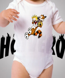 Calvin Hobbes Shock Cute Baby Onesie