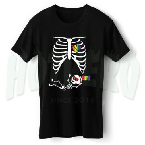 Skeleton LGBT Baby Maternity Halloween T Shirt