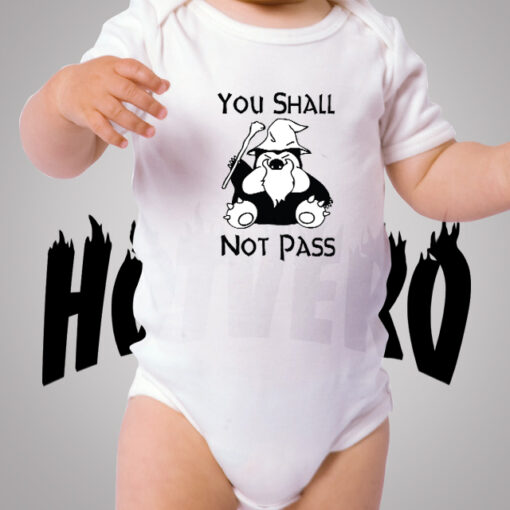 Pokemon Snorlax Shall Not Pass Baby Onesie