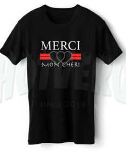 Cheap Merci Mon Cheri T Shirt Vintage Style