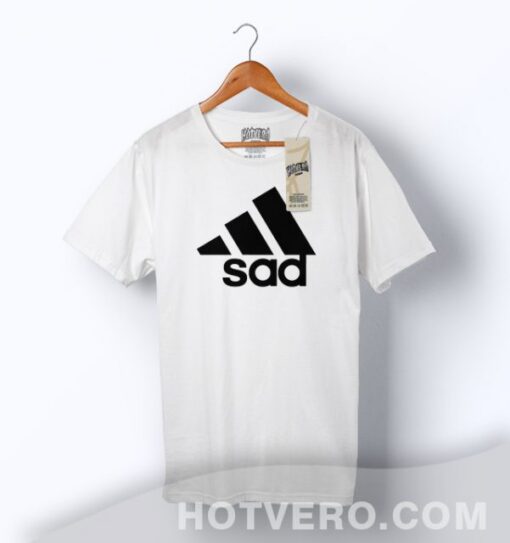 Funny Sad Adidas Inspired Parody T Shirt