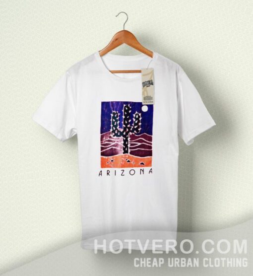 Arizona Cactus Coral Vintage Summer T Shirt