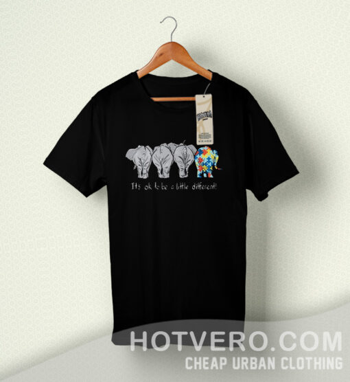 Autism Elephant it’s ok to be a little Cute T Shirt