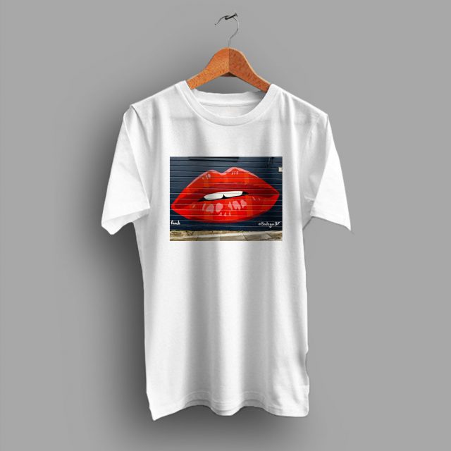 Cheap Bodega SF Lips Graffiti Wall Cute T Shirt