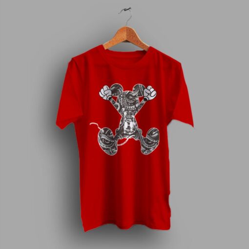 Cheap Mickey Mouse Snake Pattern Hype T Shirt