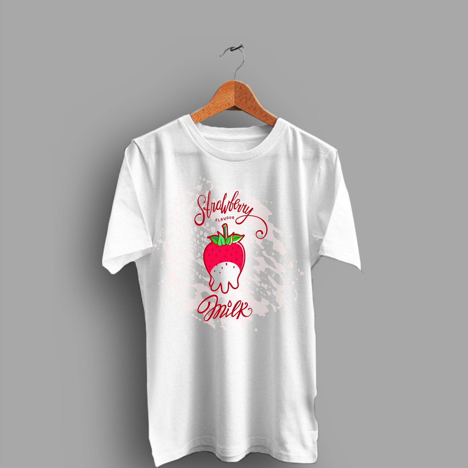 Strawberry Milk Funny Cheap Flavour T Shirt - HotVero.com