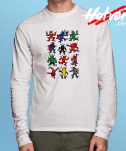 All Super Hero Pop Art Long Sleeve Shirt