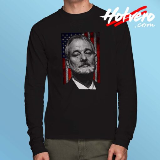 Bill Murray American Flag Long Sleeve T Shirt