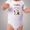 Charlie Snoopy Happines Love Kiss Baby Onesie