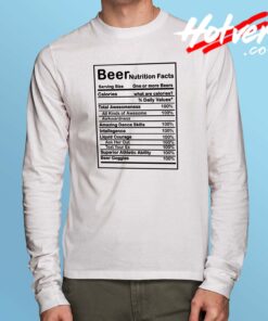 Cheap Beer Nutrition Facts Long Sleeve Shirt