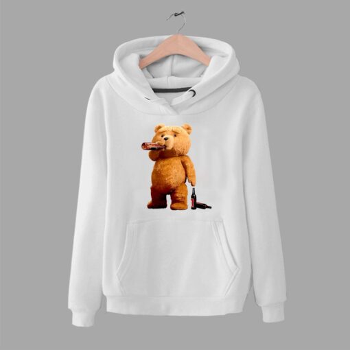 Cheap Ted Teddy Bong Stoner Pot Pothead Unisex Hoodie