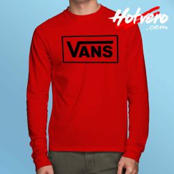 vans red long sleeve shirt