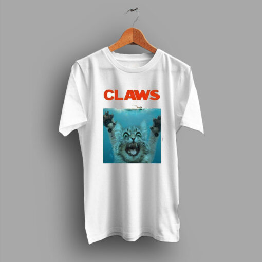 Cute Claws Jaws Movie Parody T Shirt