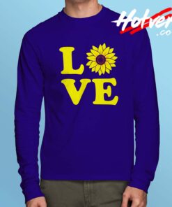 Cute Love Sunflower Long Sleeve T Shirt