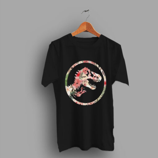 Floral Dinosaurus Jurassic Park Movie T Shirt