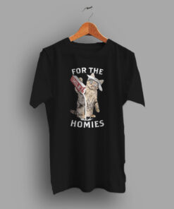 Funny Cat Gangsta Parody T Shirt Homies Style