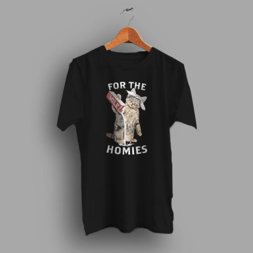 Funny Cat Gangsta Parody T Shirt Homies Style