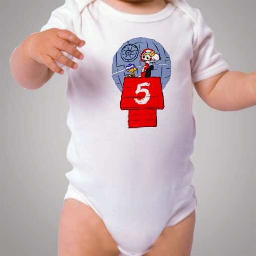 Funny Snoopy Star Wars Parody Baby Onesie Bodysuit