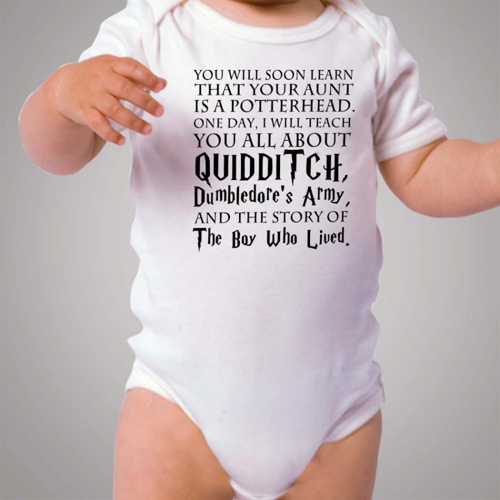 Harry Potter Quote Learn About Quidditch Baby Onesie - Hotvero