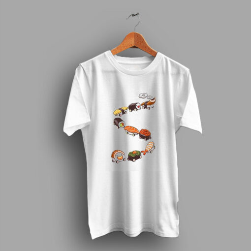 Japanese Foodie Sushi Train Cute T Shirt