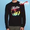 Malibu Beach Vintage Palm Surfing Long Sleeve T Shirt