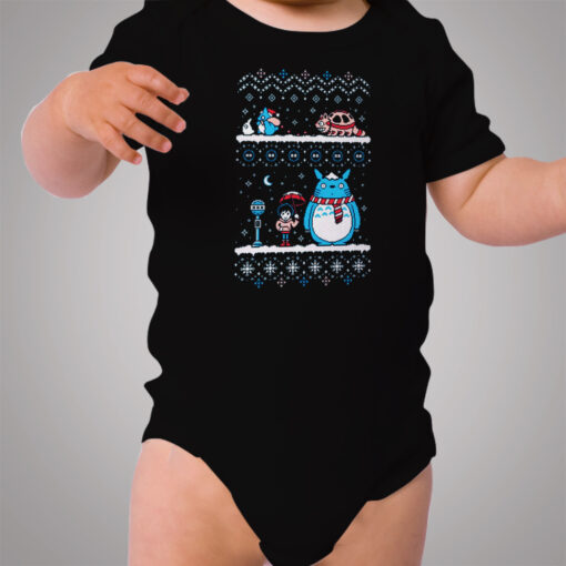 Neighborhod Totoro Ugly Christmas Baby Onesie Design