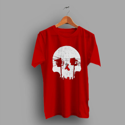 Optical Illusion Los Angeles Echo Park Skull T Shirt