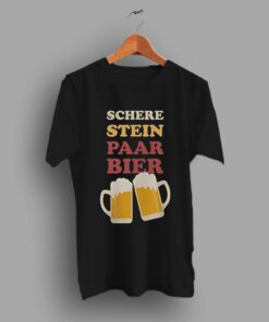 Party Fun Schere Stein Paar Beer T Shirt