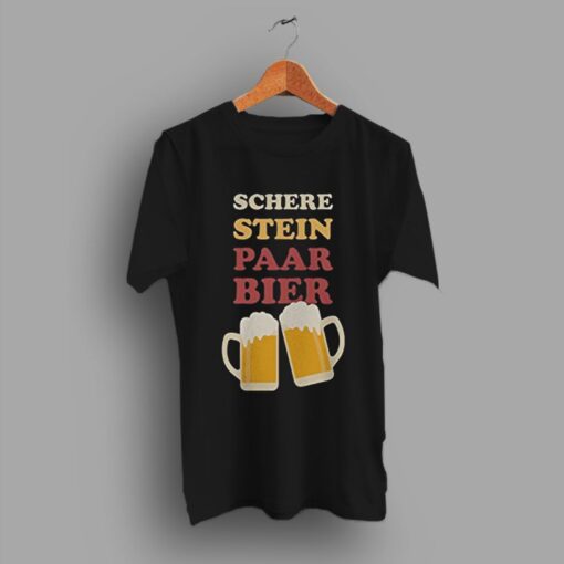 Party Fun Schere Stein Paar Beer T Shirt