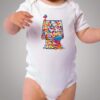 Snoopy and Woodstock Paint Color Baby Onesie