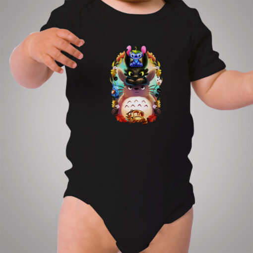 Totoro Lilo Stitch Collaboration Cute Baby Onesie