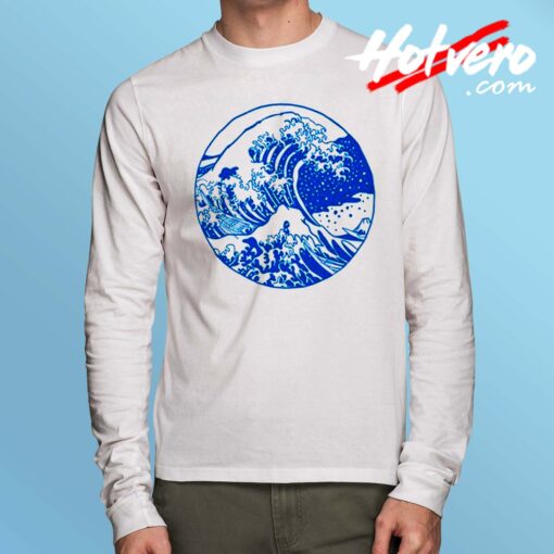 Vintage Great Wave Off Kanagawa Long Sleeve Shirt