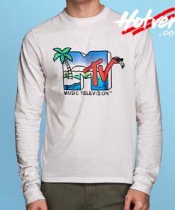 Vintage MTV Beach Island Flamingo Long Sleeve Shirt