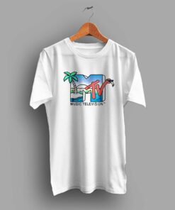 Vintage MTV Beach Island Flamingo Summer T Shirt