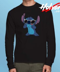 Cute Disney Lilo Stitch Sunglasses Long Sleeve T Shirt