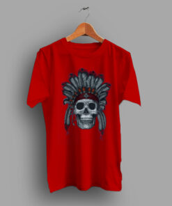 Feathers Day With Indian Headdress Sugar Skull T Shirt