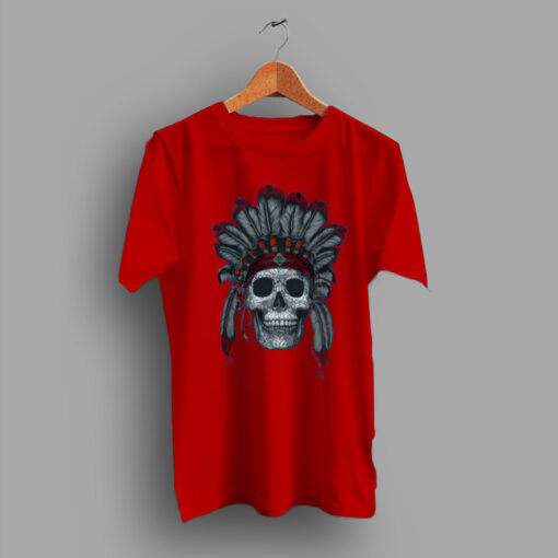 Feathers Day With Indian Headdress Sugar Skull T Shirt