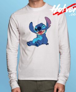 Funny Disney Lilo Stitch Winky Wink Long Sleeve T Shirt