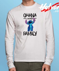 Lillo Stitch Ohana Means Family Long Sleeve T Shirt