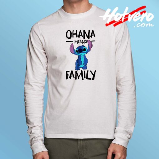 Lillo Stitch Ohana Means Family Long Sleeve T Shirt