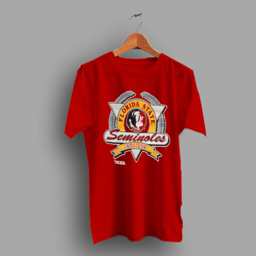 Retro Logo Florida State University Seminoles College T Shirt