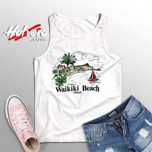 Vintage Hawaiian Wakiki Beach Summer Tank Top