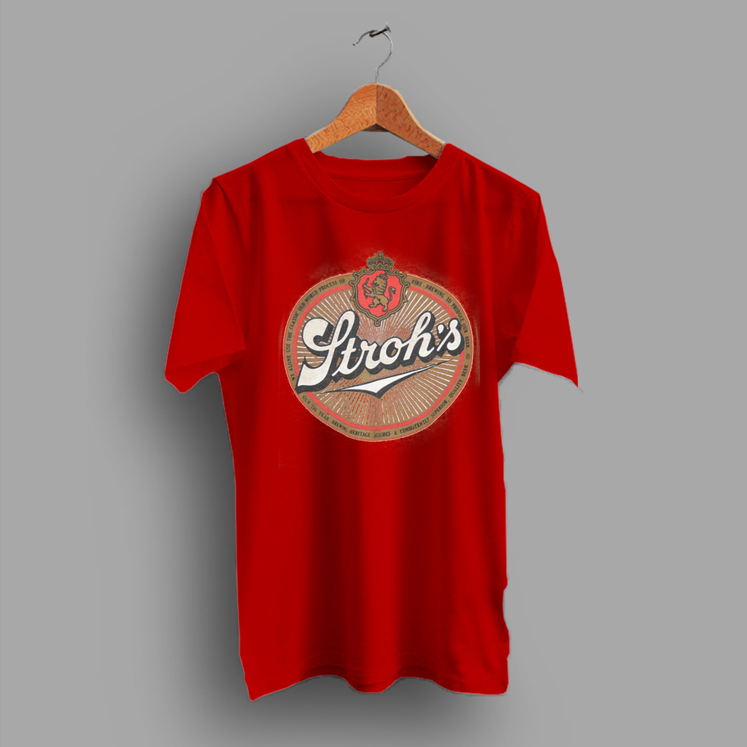 stroh's beer t shirt