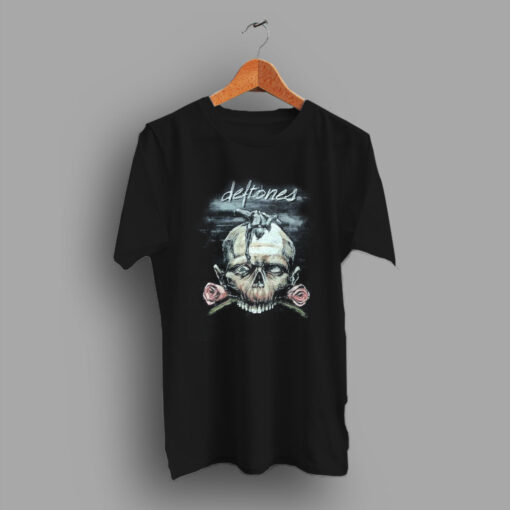 On Your Collection Skull And Roses Black Deftones 9os T Shirt